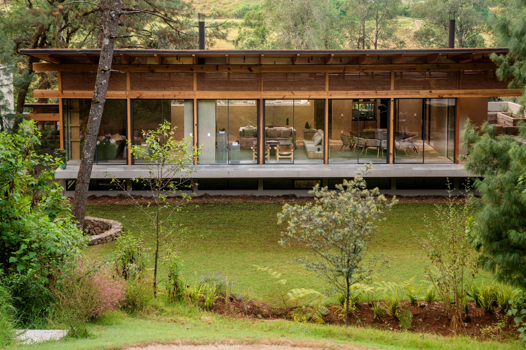 Exterior view of a modern house in Mexico