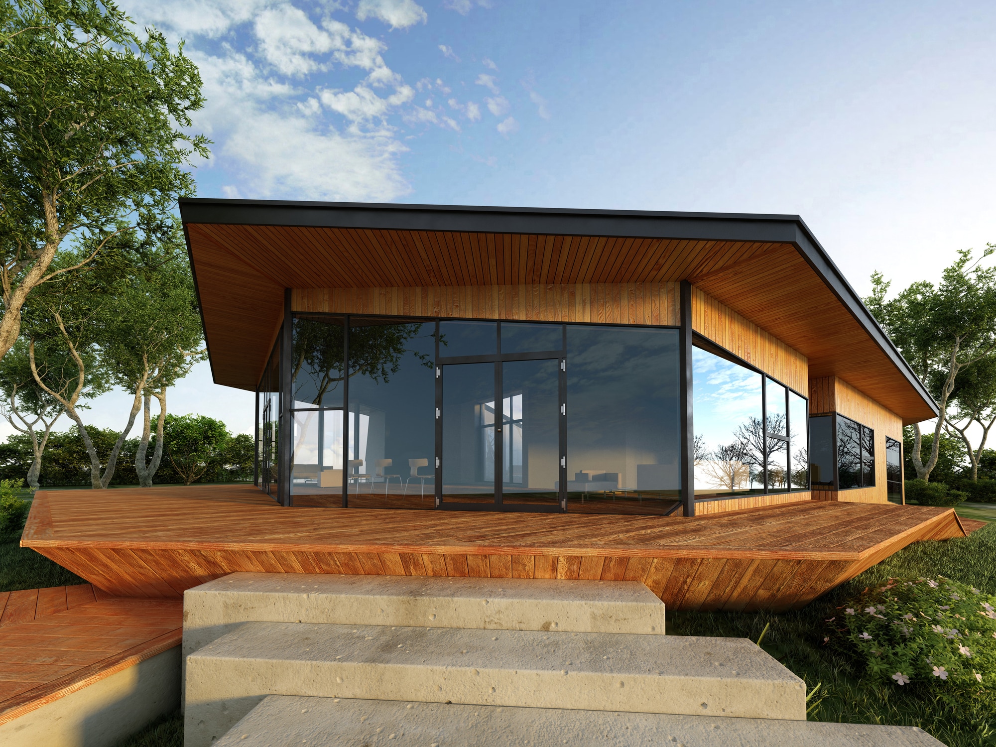 3D RENDER BUILDING EXTERIOR